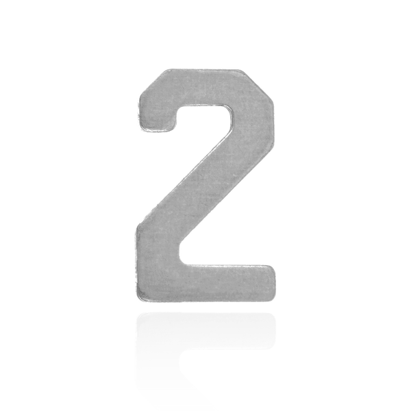 Basic Numbers in 14K Gold (8mm) (Semi-Polished)