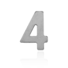 Basic Numbers in Sterling Silver (8mm) (Semi-Polished)