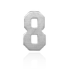 Basic Numbers in 14K Gold (8mm) (Semi-Polished)