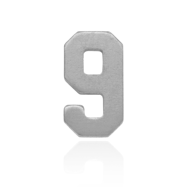 Basic Numbers in Sterling Silver (8mm) (Semi-Polished)