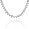 Tennis Necklace with Natural Diamond Stones (April Birthstones) in 14K Gold (1.75 mm - 4.0 mm)