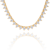 Tennis Necklace with Natural Diamond Stones (April Birthstones) in 14K Gold (1.75 mm - 4.0 mm)