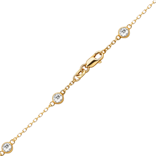 Finished Diamond by the Yard Cable Chain Necklace in 14K Yellow Gold with Natural Diamonds
