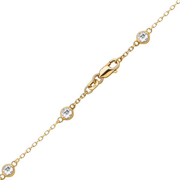 Finished Diamond by the Yard Cable Chain Necklace in 14K Yellow Gold with Natural Diamonds
