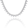 Tennis Necklace with Natural Diamond Stones (April Birthstones) in 14K Gold (1.75 mm - 4.0 mm)