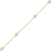 Bulk / Spooled Diamond by the Yard Cable Chain in 14K Yellow Gold (Diamond Bezel: Every 1.5")