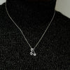 Capricorn Necklace with Cubic Zirconia in Sterling Silver (20 x 13 mm)