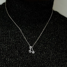 Load image into Gallery viewer, Capricorn Necklace with Cubic Zirconia in Sterling Silver (20 x 13 mm)
