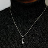 Heart Key Necklace in Sterling Silver (25 x 9 mm)