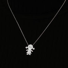 Load image into Gallery viewer, Girl Necklace in Sterling Silver (20 x 18 mm)
