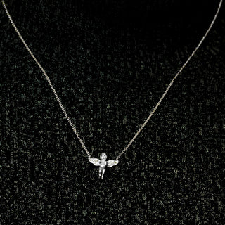 Small Angel Necklace in Sterling Silver (14 x 16 mm)