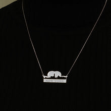 Load image into Gallery viewer, Big Apple New York Necklace in Sterling Silver (32 x 16 mm)
