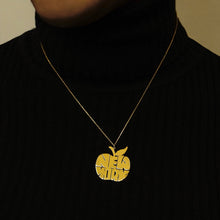 Load image into Gallery viewer, New York Big Apple Necklace in Sterling Silver (30 x 27 mm)
