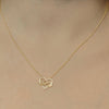 Linked Heart & Infinity Necklace in Sterling Silver (15 x 16 mm)