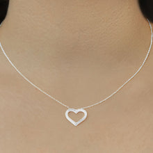 Load image into Gallery viewer, Open Heart Necklace in Sterling Silver (17 x 18 mm)
