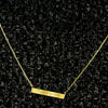 Bar Necklace with Engraving in 14K Yellow Gold (18" Chain)