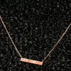 Bar Necklace with Engraving in 14K Rose Gold (18" Chain)