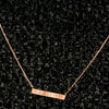 Bar Necklace with Engraving in 14K Rose Gold (18" Chain)
