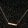 Bar Necklace with Engraving in 14K Rose Gold (18" Chain)