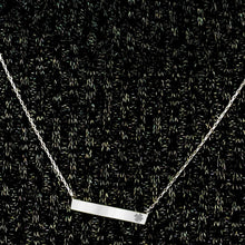 Load image into Gallery viewer, Bar Necklace with Engraving in Sterling Silver (18&quot; Chain)
