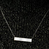 Bar Necklace with Engraving in Sterling Silver (18" Chain)