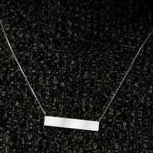 Load image into Gallery viewer, Bar Necklace with Engraving in Sterling Silver (18" Chain)
