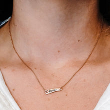 Load image into Gallery viewer, Peace Bar Necklace in Sterling Silver (20 x 5 mm)
