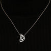 Sailboat Necklace in Sterling Silver (20 x 13 mm)