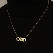 Load image into Gallery viewer, Double Headed Snake Necklace in Sterling Silver (28 x 12 mm)
