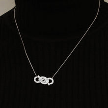 Load image into Gallery viewer, Double Headed Snake Necklace in Sterling Silver (28 x 12 mm)
