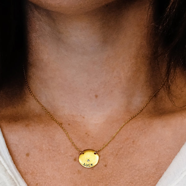 Luck Necklace in Sterling Silver (16 x 16 mm)