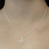 Snake Necklace in Sterling Silver (24 x 12 mm)