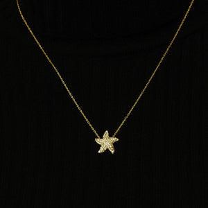 Starfish Necklace in Sterling Silver (15 x 15 mm)