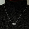 Infinity Necklace in Sterling Silver (18 x 9 mm)