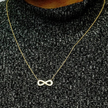 Load image into Gallery viewer, Infinity Necklace in Sterling Silver (19 x 8 mm)
