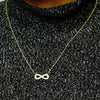 Infinity Necklace in Sterling Silver (19 x 8 mm)