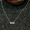Infinity Necklace in Sterling Silver (19 x 8 mm)