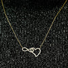 Infinity & Heart Necklace in Sterling Silver (32 x 16 mm)