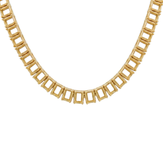 Emerald North-South 4 Prong Necklace Mounting in 14K Gold
