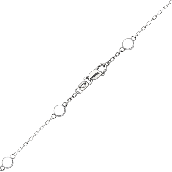 Bulk / Spooled Diamond by the Yard Cable Chain in 14K White Gold (Diamond Bezel: Every 1.5")