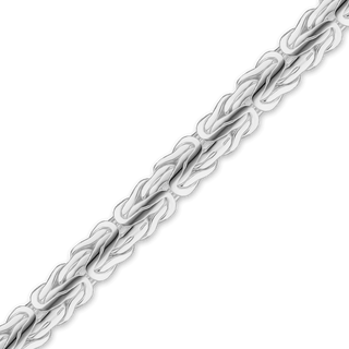 Bulk / Spooled Oval Byzantine Handmade Chain in Sterling Silver (4.00 mm - 6.60 mm)