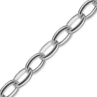 Bulk / Spooled Oval Rolo Chain in Sterling Silver (2.60 mm - 5.00 mm)
