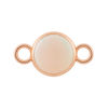 Diamond or Gemstone Bezel Bracelet/Necklace Charm in 14K Rose Gold