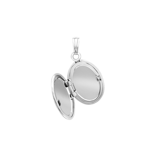 ITI NYC Antique Finish Embossed Oval Locket in Sterling Silver with Optional Engraving (57 x 39 mm)