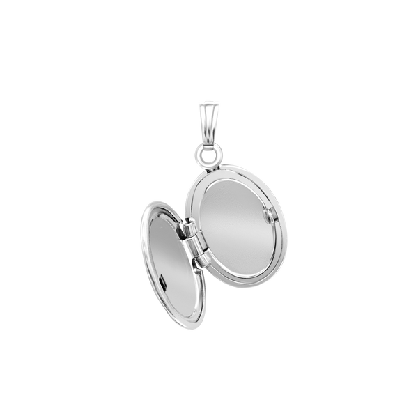 Plain Oval Locket in Sterling Silver with Optional Engraving (16 x 14 mm - 48 x 39 mm)