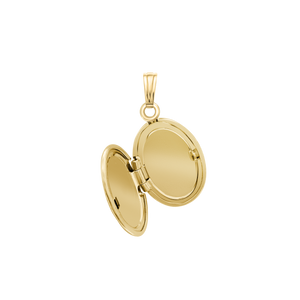 ITI NYC Plain Oval Locket in Sterling Silver 18K Yellow Gold Finish with Optional Engraving (23 x 14 mm - 57 x 39 mm)