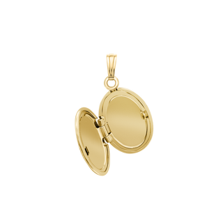 Oval Locket with Diamonds in 14K Gold Filled with Optional Engraving (21 x 16 mm - 29 x 23 mm)