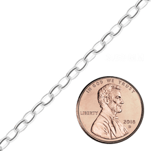 Load image into Gallery viewer, Bulk / Spooled Oval Rolo Chain in Sterling Silver (2.60 mm - 5.00 mm)
