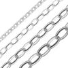 Bulk / Spooled Oval Rolo Chain in Sterling Silver (2.60 mm - 5.00 mm)