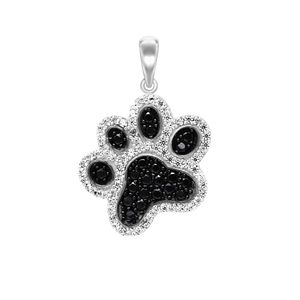 Dog Paw CZ's Charm (26 x 20mm)